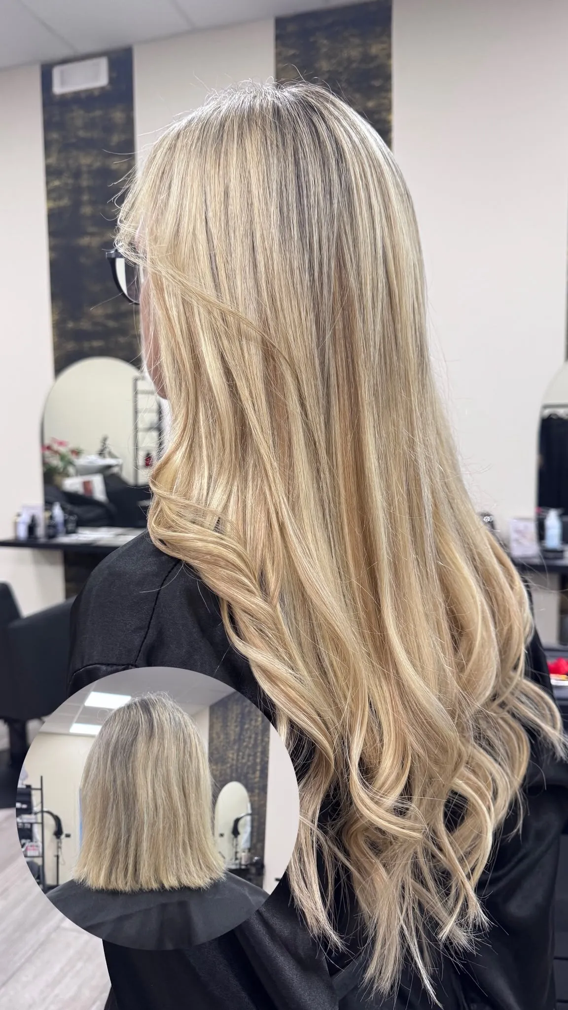 Prima e dopo: da un caschetto a capelli lunghi e mossi